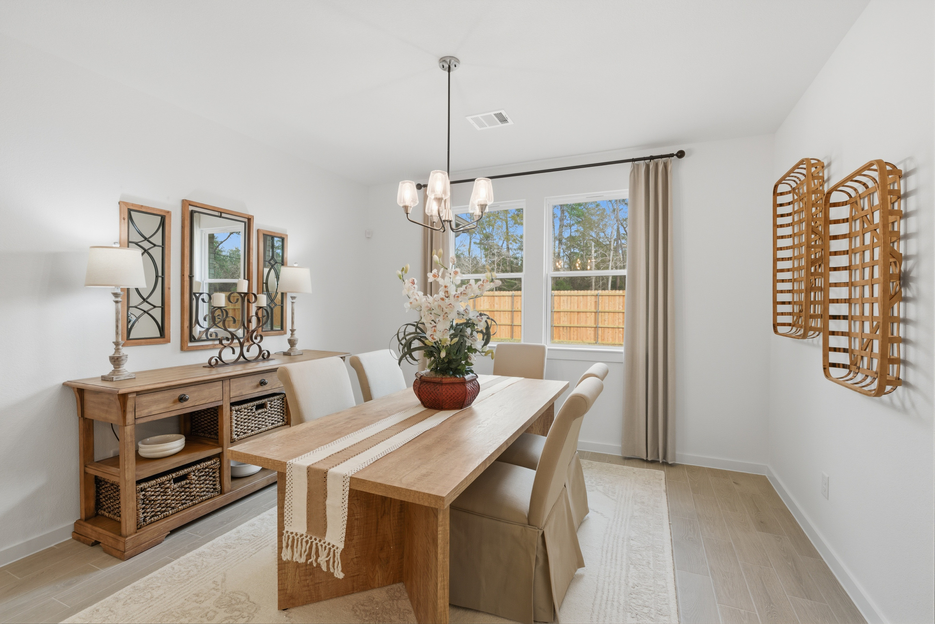 Warm dining area with natural light — real estate photography by Texas Homes Media, Central Texas